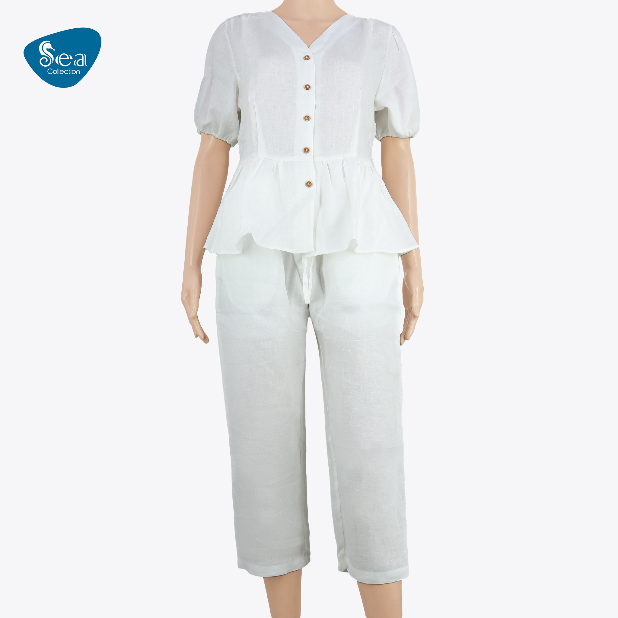 Set Bộ Áo Quần dài Linen Nữ Sea Collection 13513