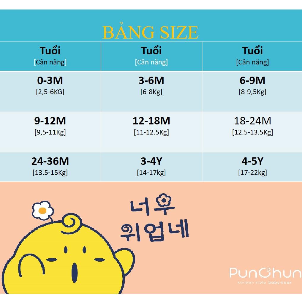 Set 3 quần bom Punchun cho bé trai, bé gái 9m - 5Y