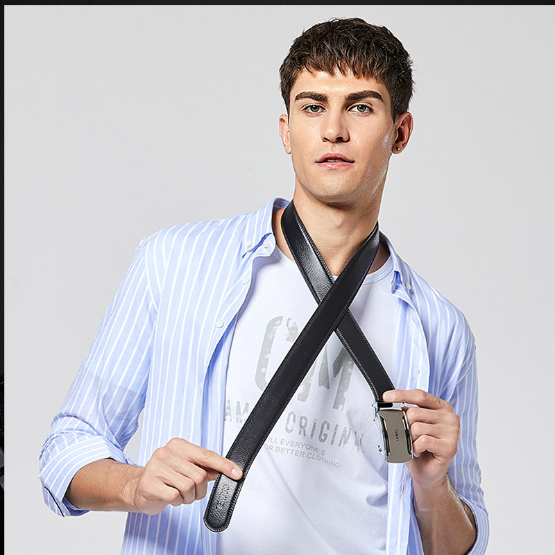 Thắt lưng da bò CAMEL khóa tự động cho nam
