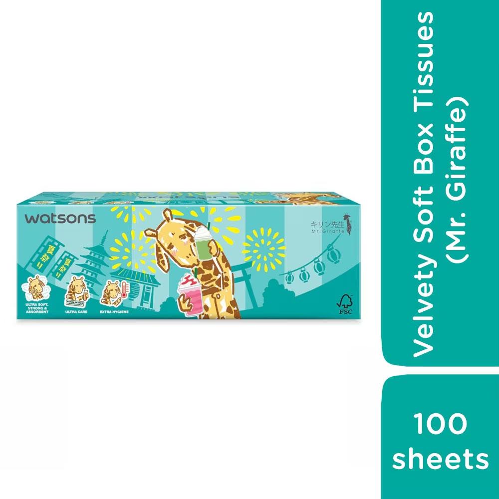Khăn Giấy Hộp Watsons Velvety Soft Box Tissues 3ply x 100sheets