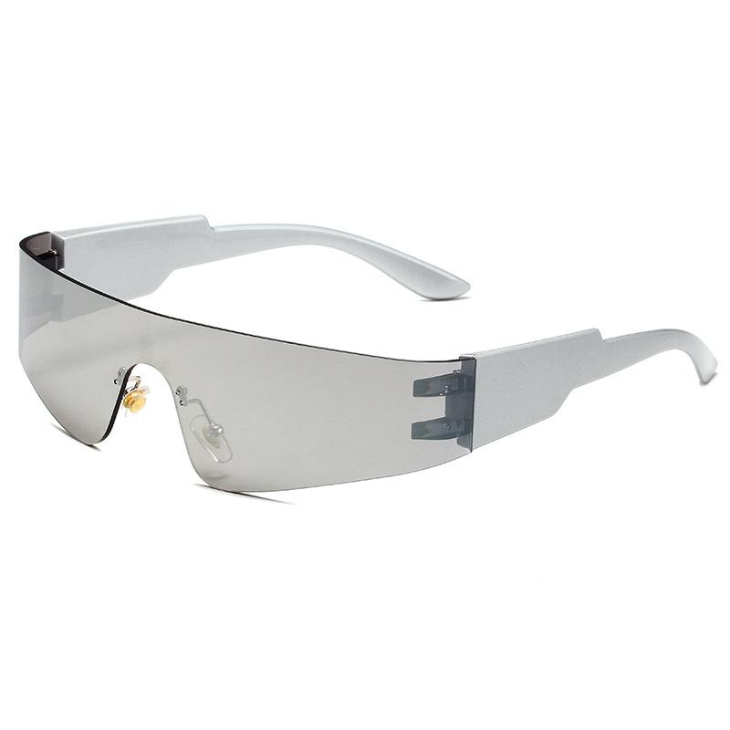 Kính râm tương lai, 1 mảnh kính tương lai bạc tương lai, kính râm cyclop, kính không gian kính ngoài hành tinh, vai trò vui nhộn -chơi kính Halloween trò chơi.