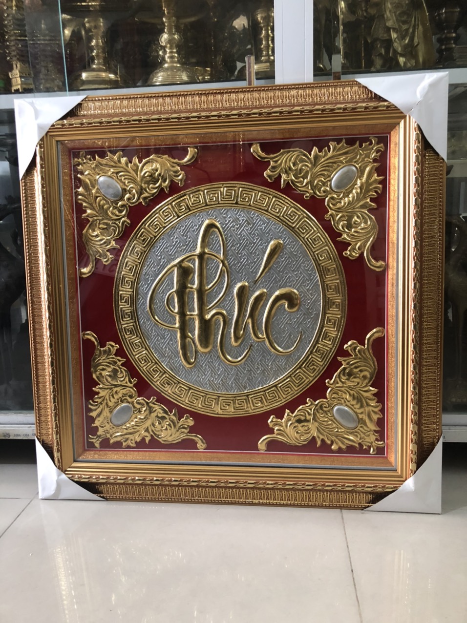 Tranh chữ phúc bằng đồng cao cấp kt 80cm