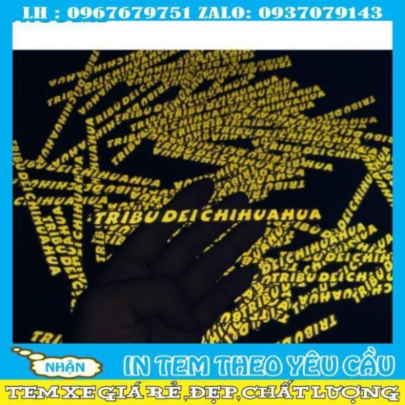 Tem dán kính nón full face phản quang 1x14,5cm