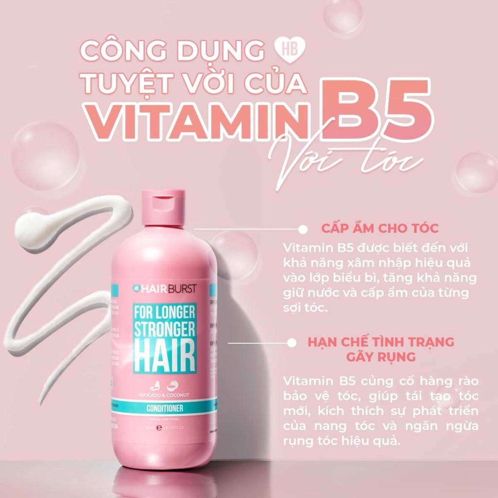 Set Gội Xả Hairburst Kích Thích Tóc Mọc Dài Hơn Chắc Khỏe Hơn 350ml/Chai