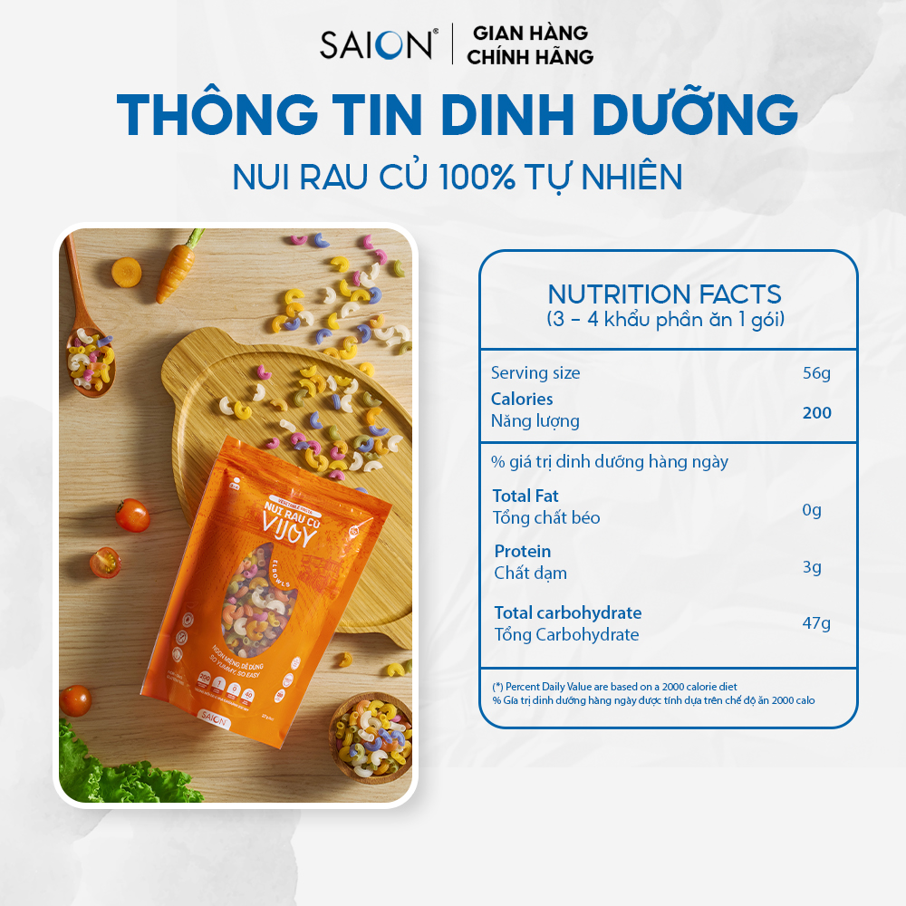 Nui Rau Củ Ngũ Sắc VIJOY Túi 227g