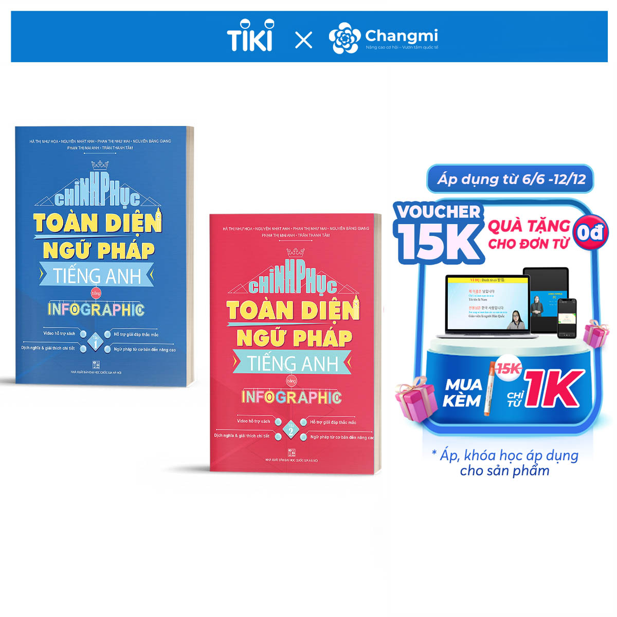 Combo Chinh phục toàn diện Ngữ pháp tiếng Anh bằng Infographic