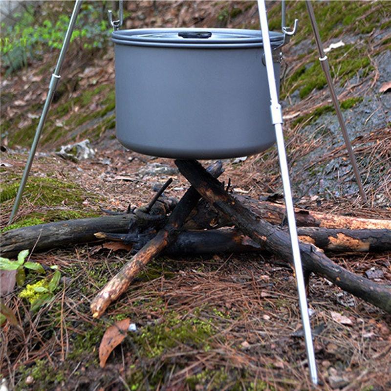 3-section Outdoor Campfire Tripod Camping Supplies Portable Hanging Pot Picnic
