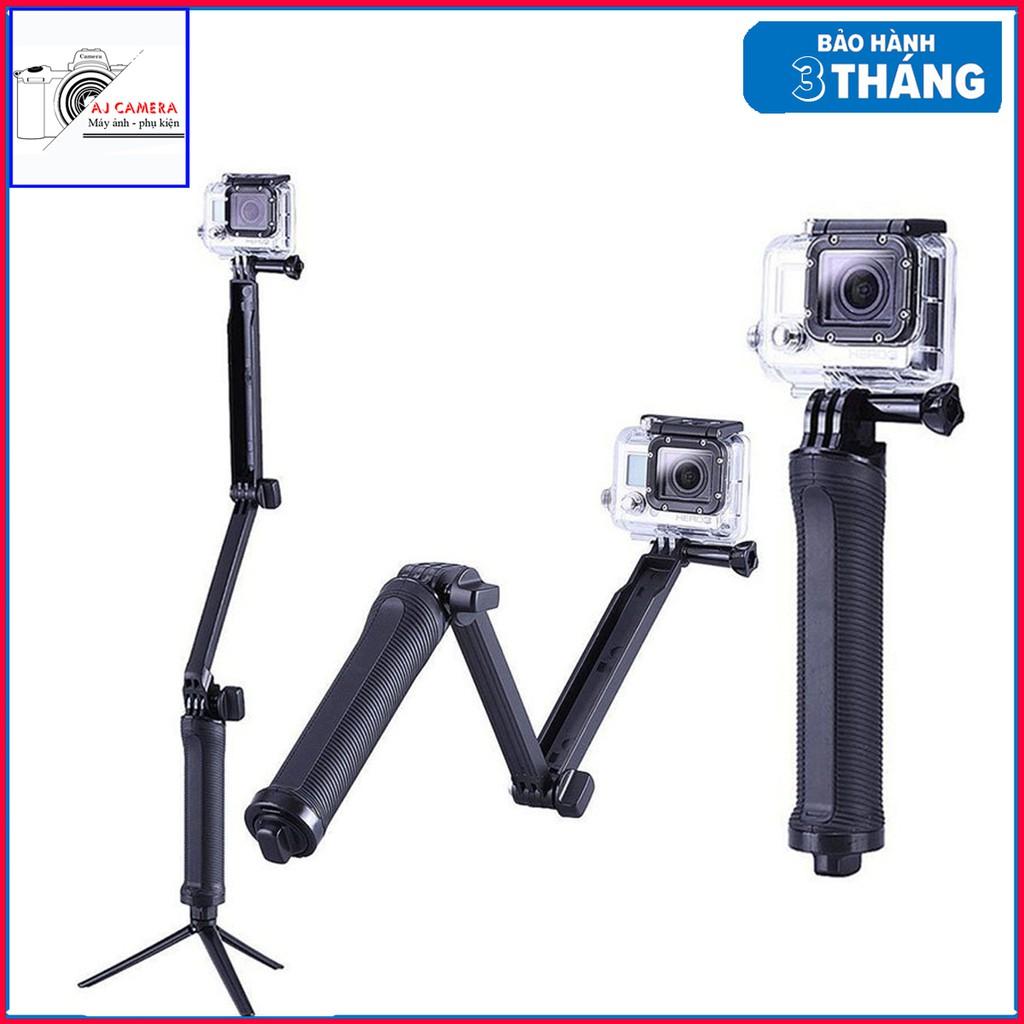 Gậy gấp 3 khúc 3-Way thiết kế tiện lợi có thể gấp gọn làm tay cầm, làm tripod dành cho máy quay GoPro và máy quay hành trình