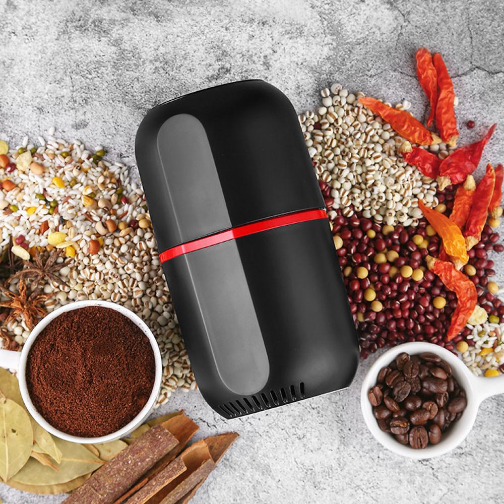 Portable Electric Coffee Grinder Household Mini Grain Small Spice Grinder Herb Grinder Stainless Steel Inner Liner