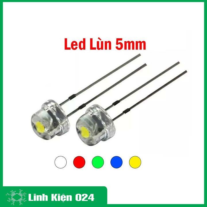 Đèn led lùn siêu sáng đường kính 5mm gói 10 con làm biển quảng cáo trang trí, led cube
