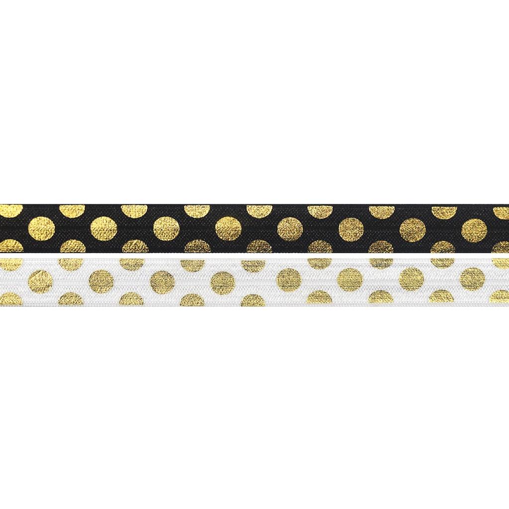 Ruy băng Bristlegrass Co Giãn Họa Tiết Chấm Bi 5 / 8 "15Mm