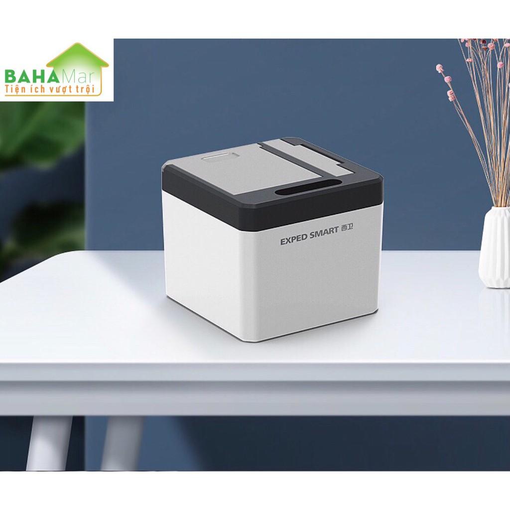 HỘP TĂM CẢM BIẾN THÔNG MINH TỰ ĐỘNG NHẢ TĂM "BAHAMAR" cảm ứng hồng ngoại sẽ tự mở khi có chuyển động để tăm có thể kéo r