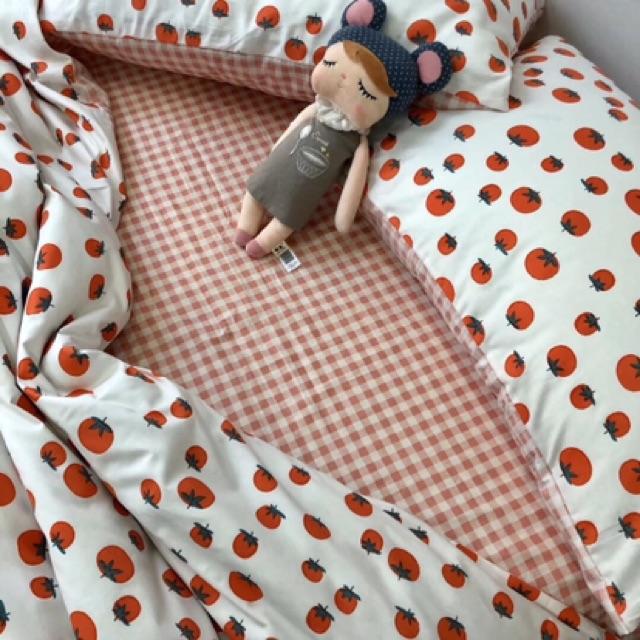 Set Cotton Living Hàng Nhập Khẩu Cao Cấp 4 Món Trái Cà Chua