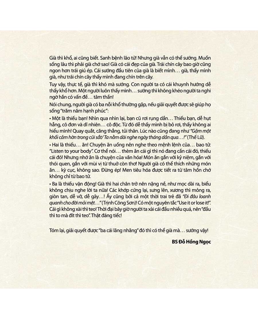 Già Sao Cho Sướng?  Để Có Một Tuổi Già Hạnh Phúc  - Tái Bản (PNB)