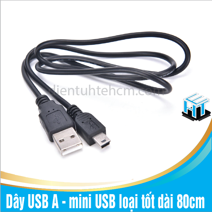 Dây USB A - mini USB loại tốt dài 80cm