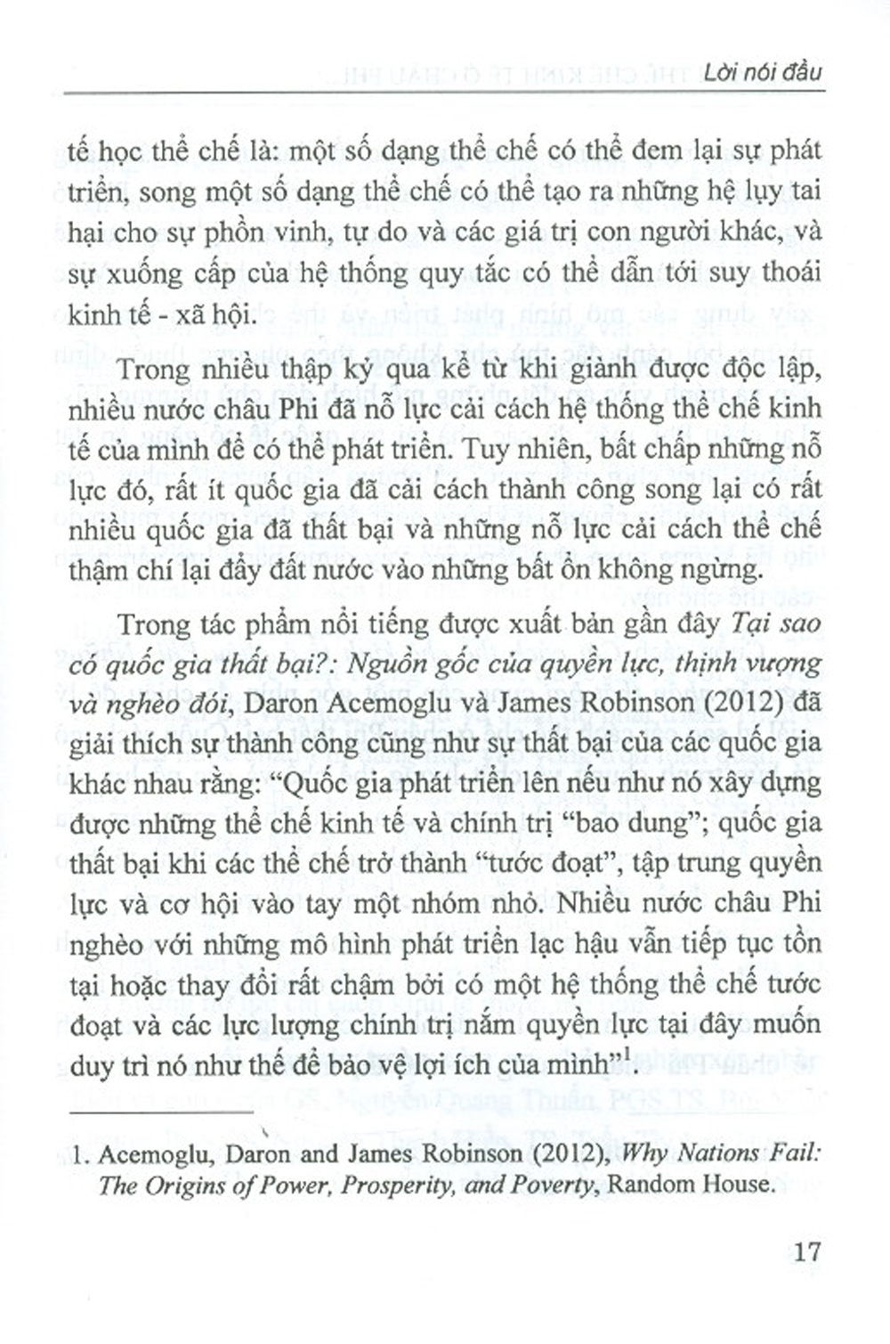 Cải Cách Thể Chế Kinh Tế Ở Châu Phi - Những Nguyên Nhân Thất Bại (Sách Chuyên Khảo)