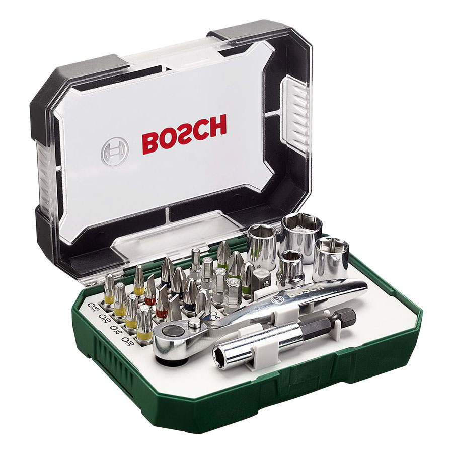 Bộ Dụng Cụ Ốc Vít 26 Món Bosch 2607017322