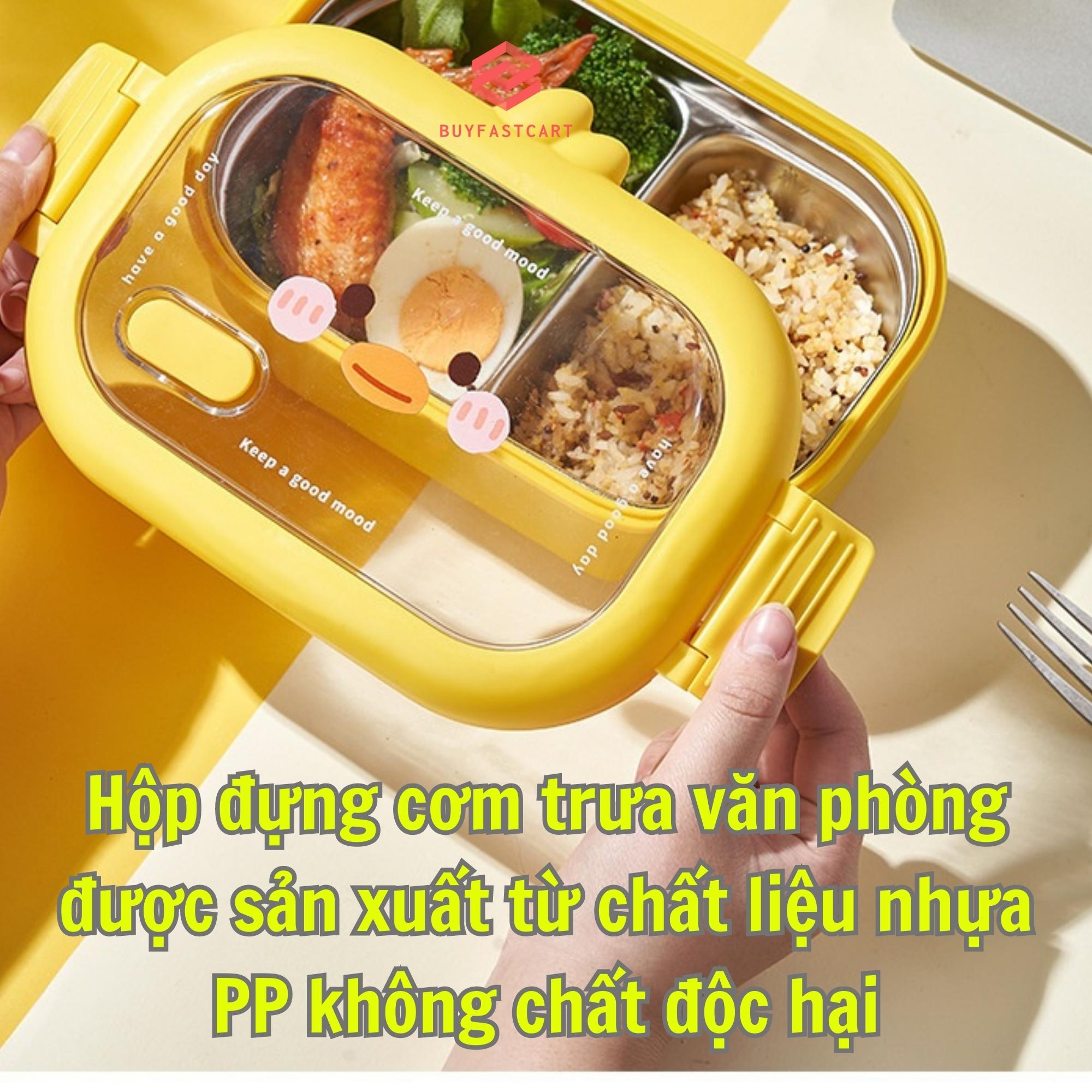 Hộp Cơm Giữ Nhiệt 2 Ngăn Lõi Inox, dung tích 950ml Buyfastcart C1: Sự Lựa Chọn Hoàn Hảo Cho Hội Quán Văn Phòng