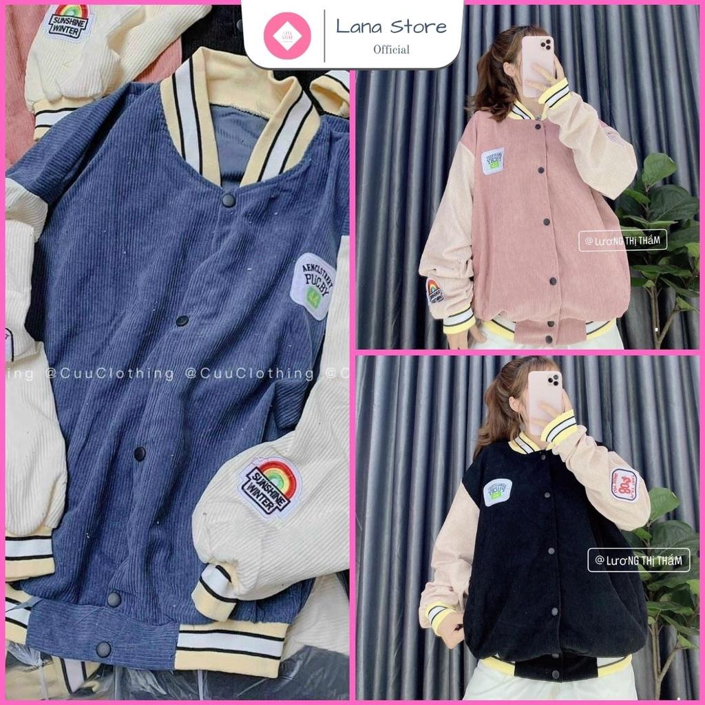 Áo Khoác Bomber Cầu Vòng Sunshine Winter Tay Phồng Unisex Nam Nữ Form Rộng Đẹp Chất Vải Mịn Đẹp