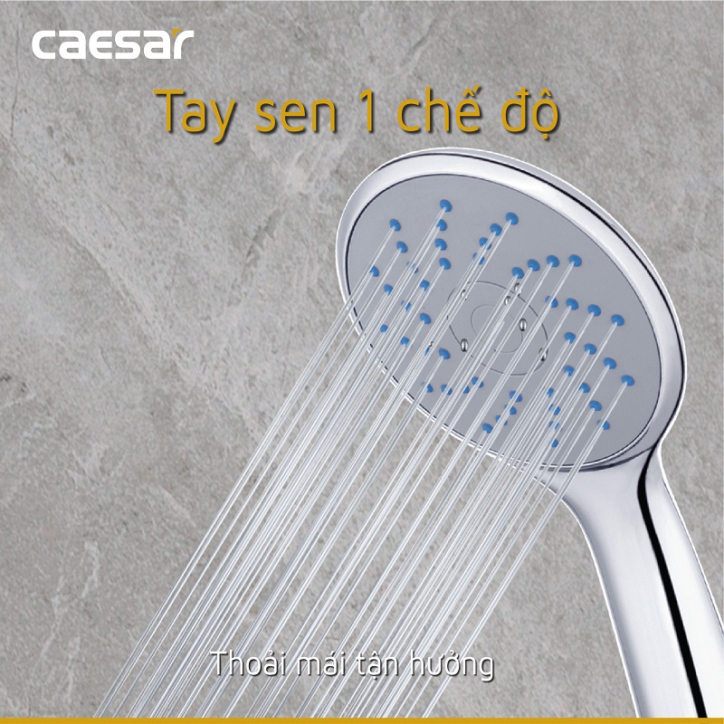 Vòi sen tắm lạnh gắn tường Caesar S063C  tay dây sen xi (bao gồm củ sen và tay dây )