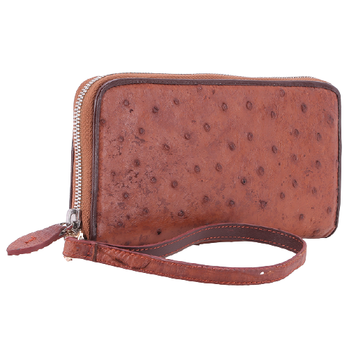 Ví nữ da đà điểu màu nâu đỏ HJ93403-14-30-41