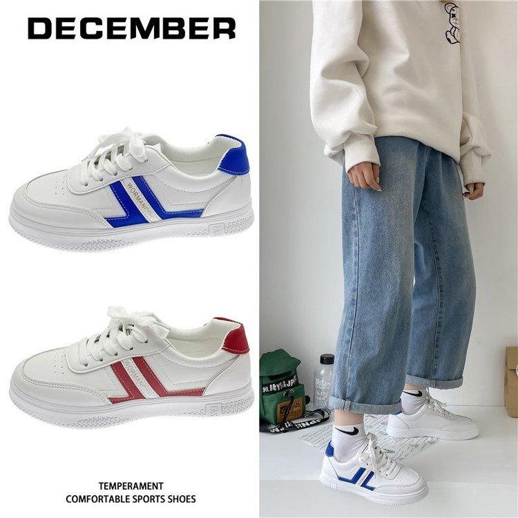 Fashion Round Lace Up Solid Low Heel Flat Sneakers for Women