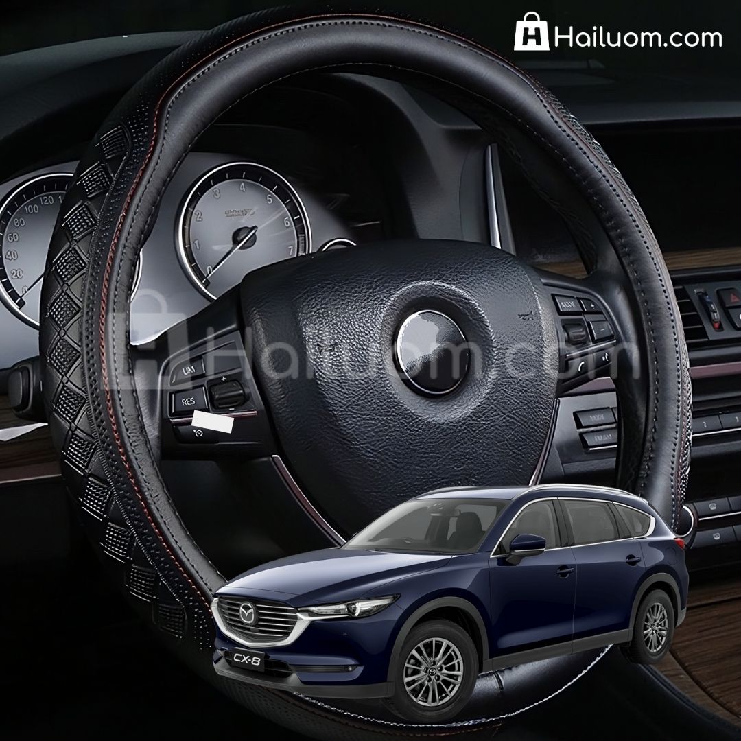 Bọc Vô Lăng ô tô cho MAZDA CX8 Da Thật Cao Cấp 4 Mùa