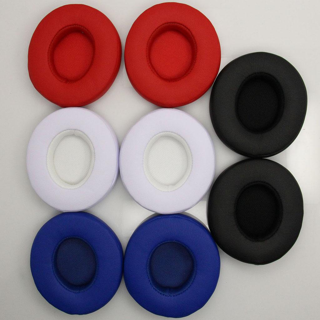 2Pair Ear Pads Cushions Replacement for Beats Solo 2 Solo 3 Red & Black