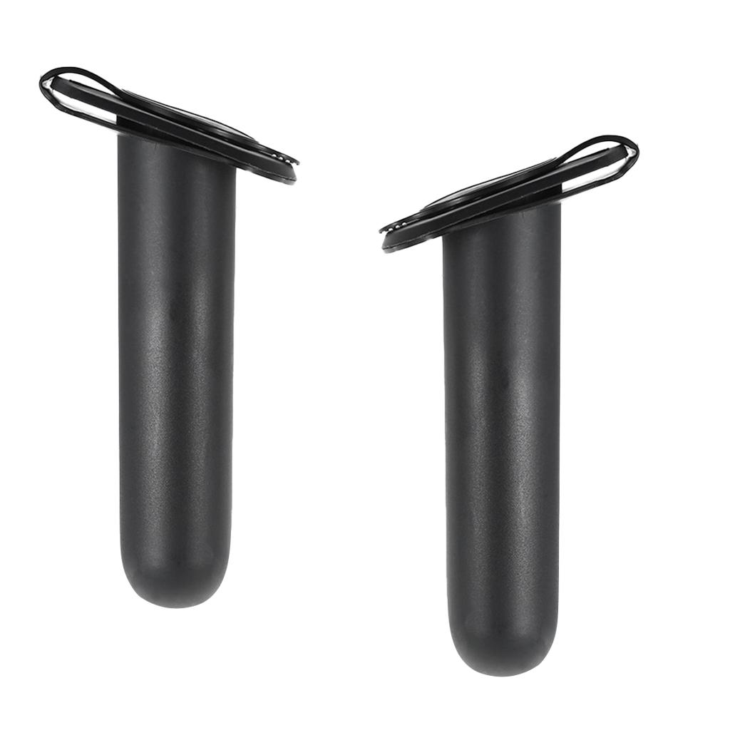 Set 2 Plastic Flush Mount Fishing Boat Rod Holder & Cap Cover for Kayak Pole