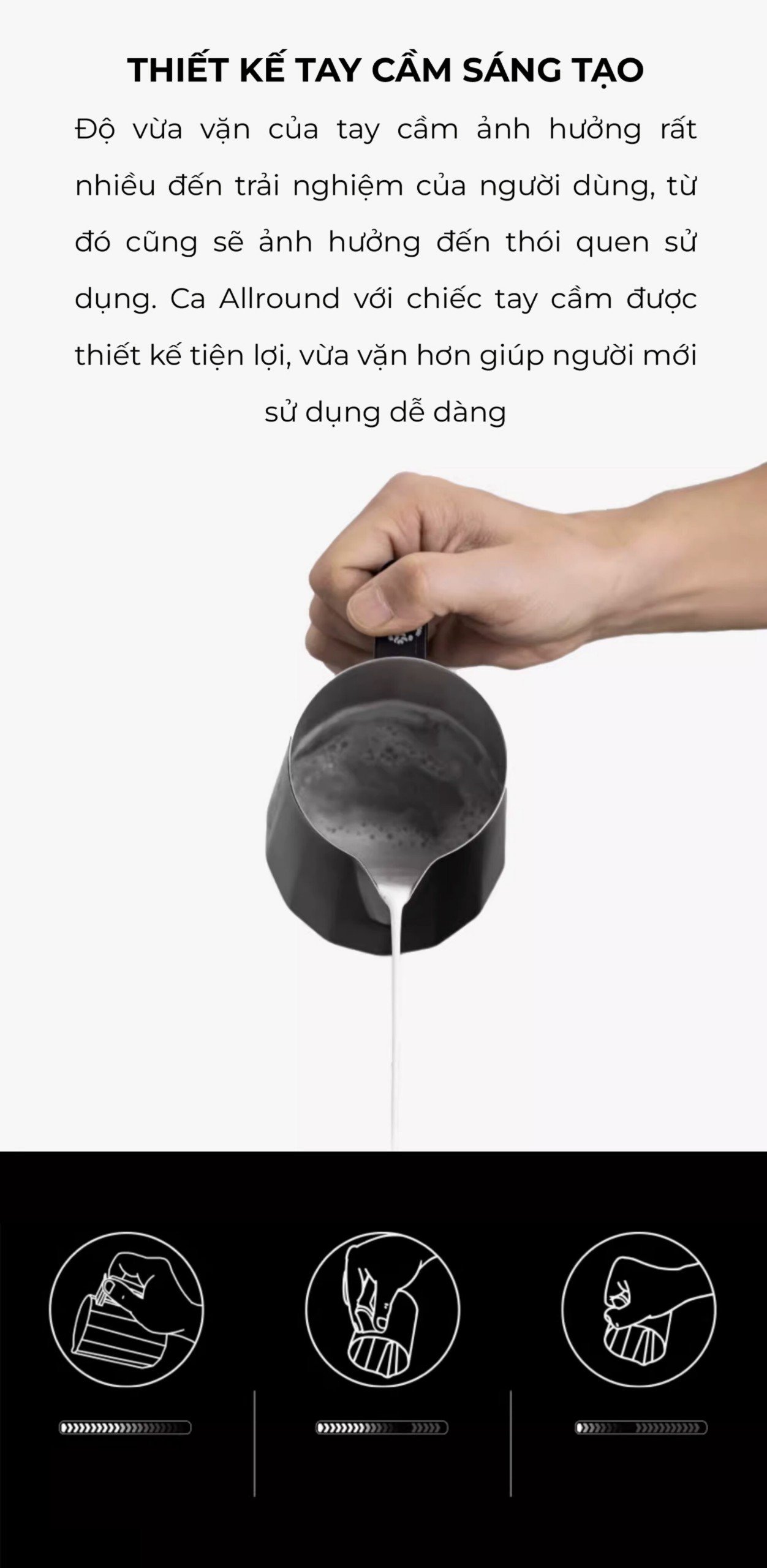 Ca đánh sữa All Round 480ml CAFEDE KONA