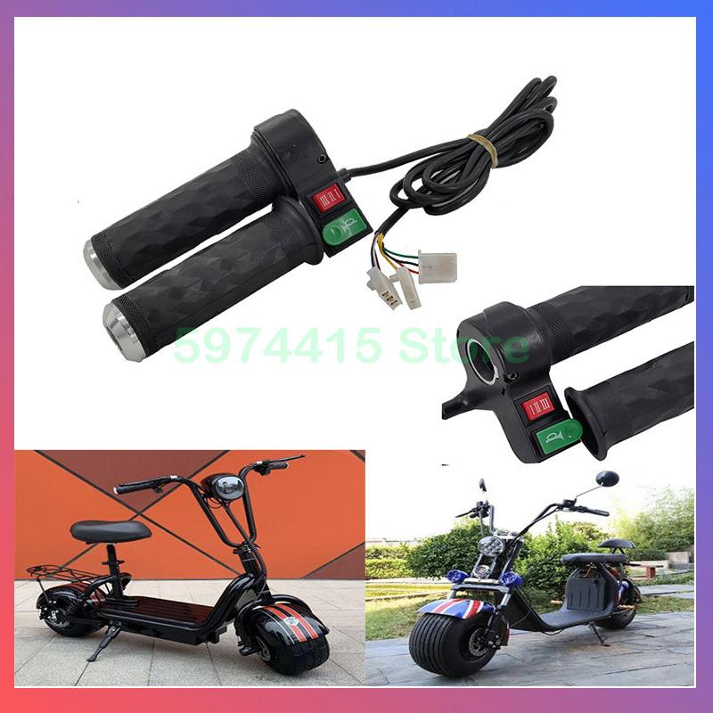 Universal Motorcycle 12V 72V Tay cầm nắm gừng ba tốc độ Tay cầm Tay điều khiển ga cho xe tay ga điện CityCoco Color: Red
