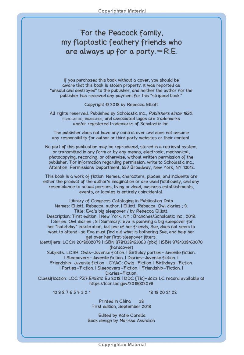 Sách ngoại văn: Eva's Big Sleepover: A Branches Book (Owl Diaries #9)