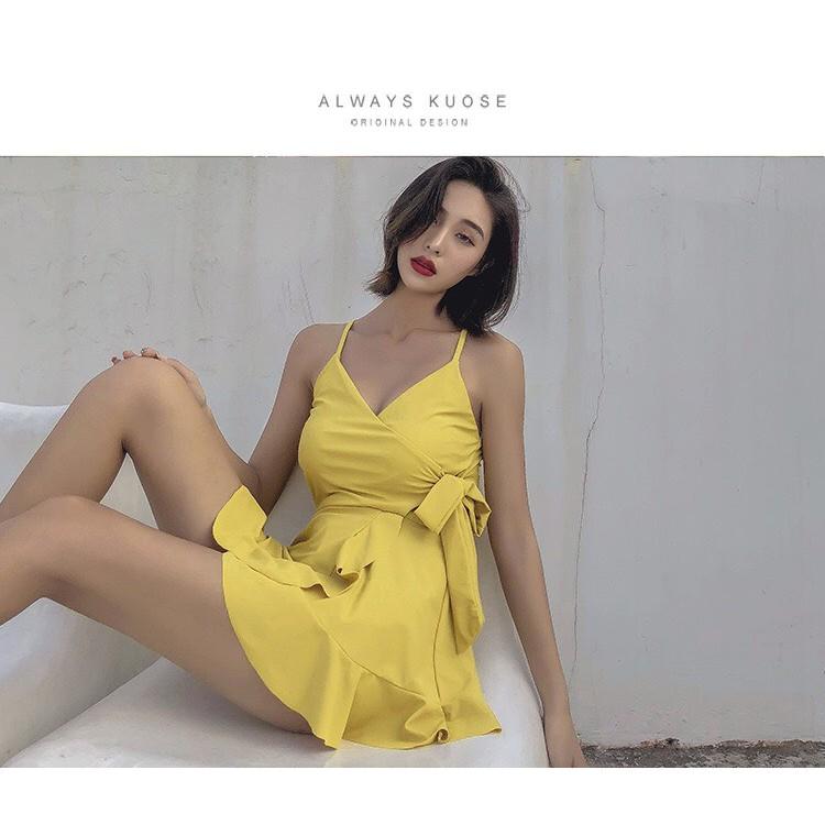 Bikini Bộ Đồ Bơi Liền Thân Bigsize Quần Váy Xòe Kín Đáo (hàng đẹp