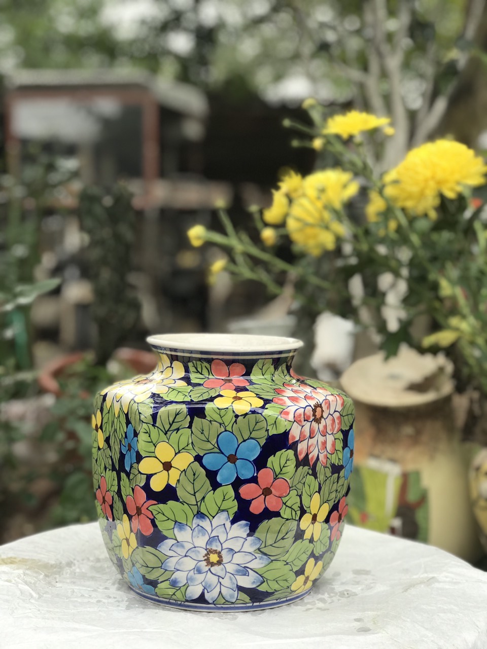 VÒ HOA TRÒN MANG PHONG CÁCH HIỆN H24CM