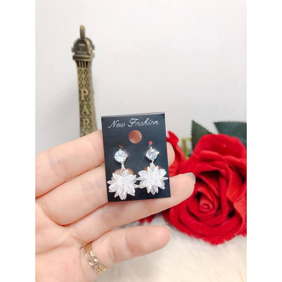 BÔNG TAI NỮ BẠC TA - BÔNG TAI HOA M60 -