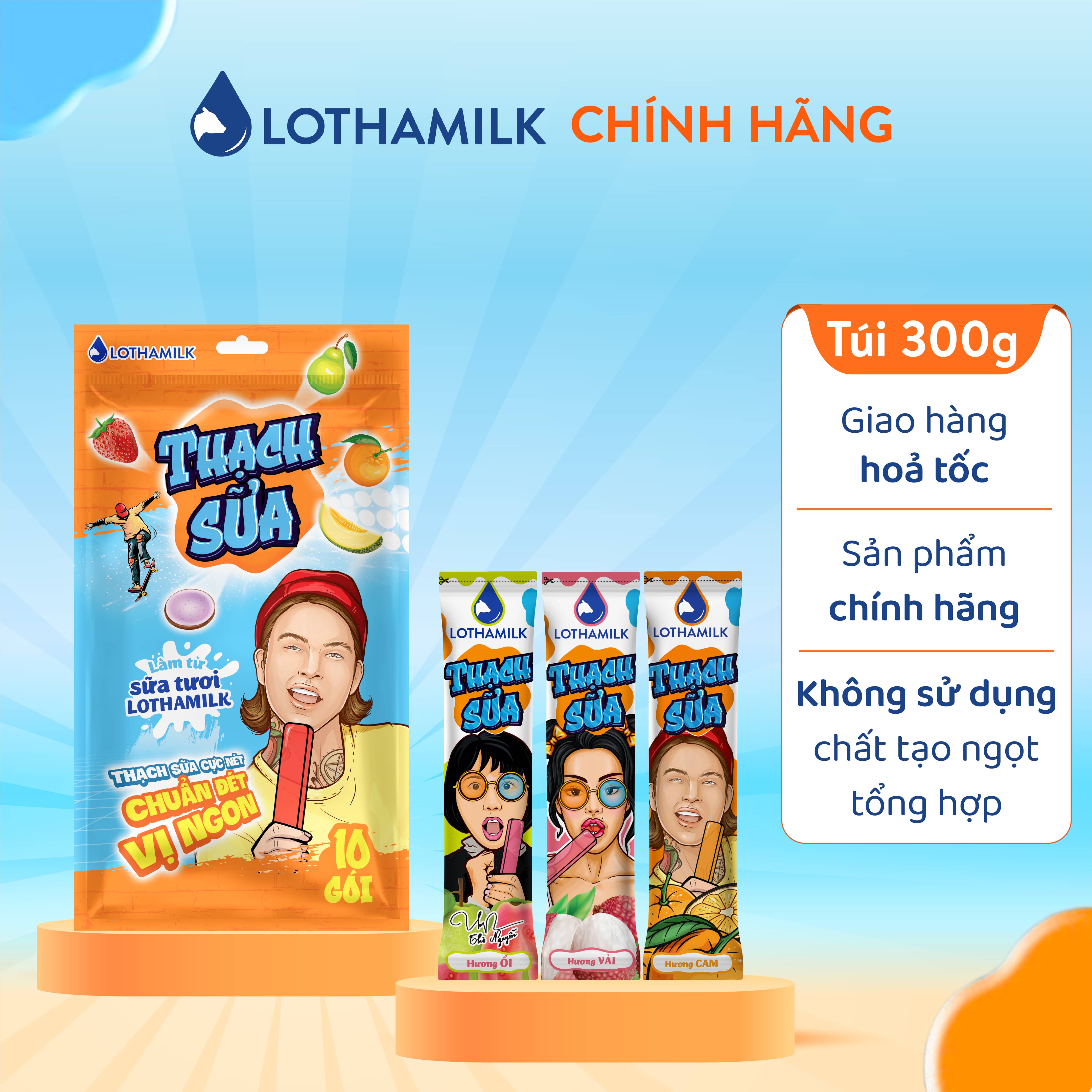 Thạch Sữa Lothamilk thùng 160x30g