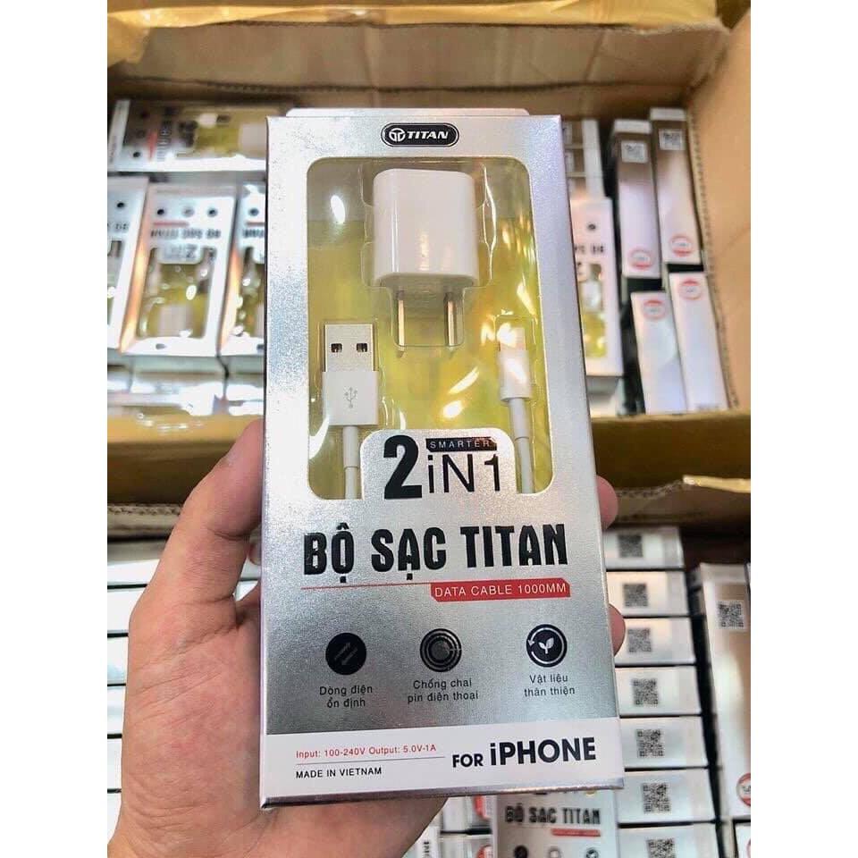 BỘ SẠC CÁP DÀNH CHO IPHONE TITAN - HÀNG CHÍNH HÃNG