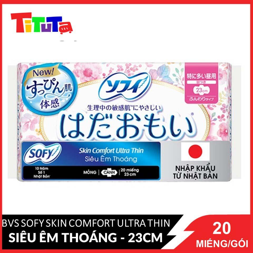 Băng Vệ Sinh Sofy Skin Comfort Ultra Thin 23cm Siêu Êm Thoáng 20 Miếng/gói