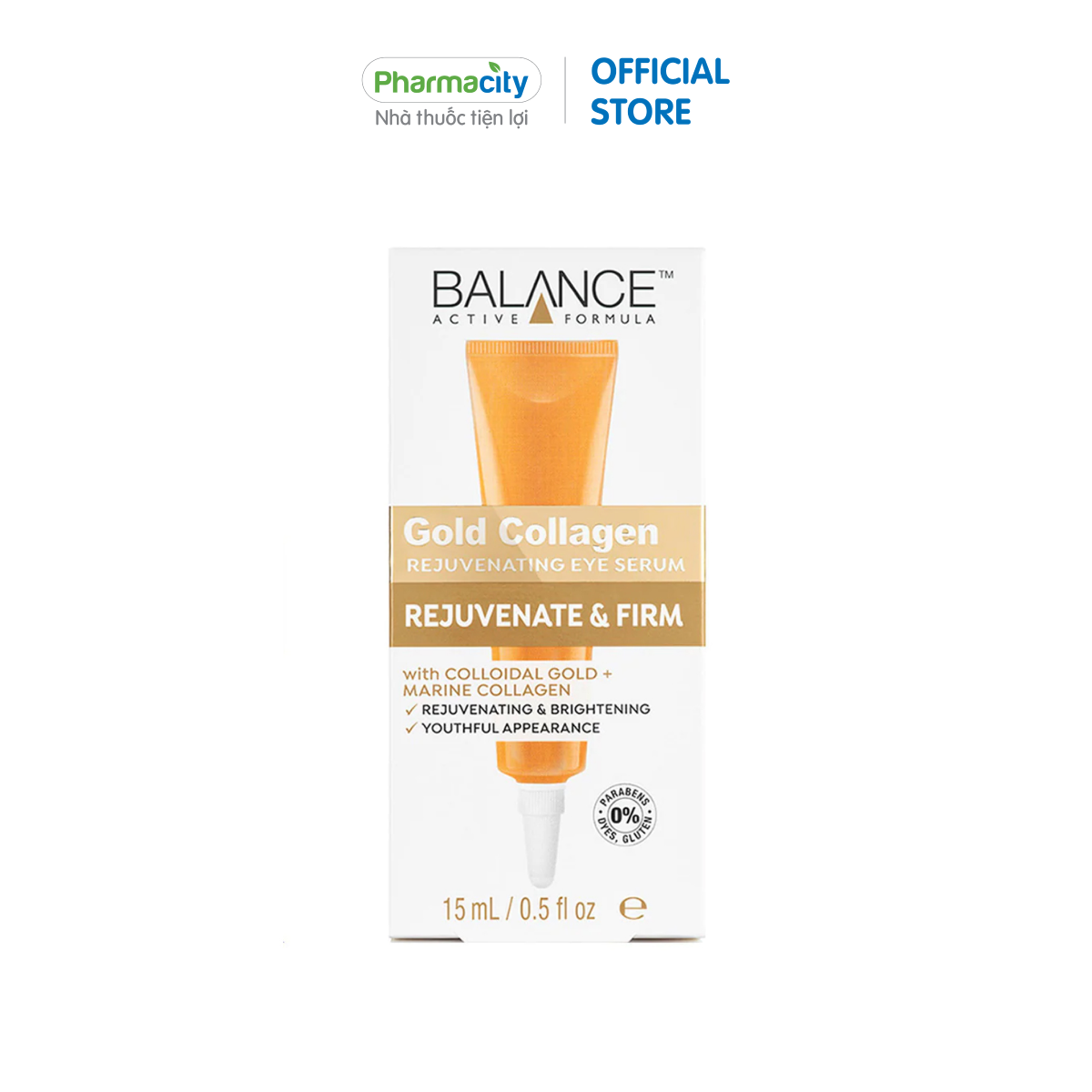 Kem hỗ trợ giảm thâm mắt và nếp nhăn ở mắt Balance Active Formula Gold + Marine Collagen Rejuvenating Eye Serum
