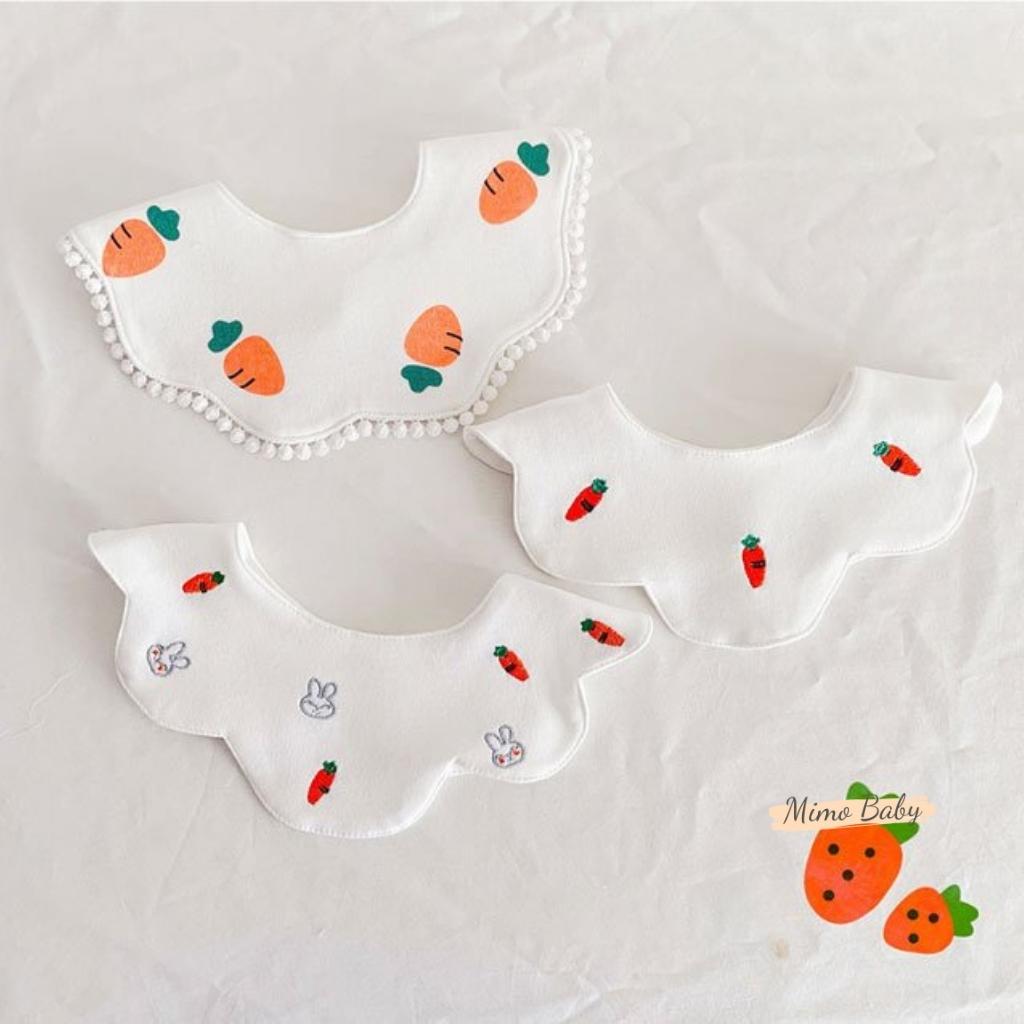 Set 3 yếm cổ cotton cao cấp họa tiết dễ thương cho bé YC13 Mimo Baby