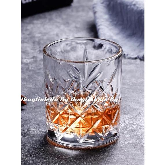 Bộ 6 Ly cốc thủy tinh cao cấp uống nước, cốc uống bia whisky glass thủy tinh pha lê