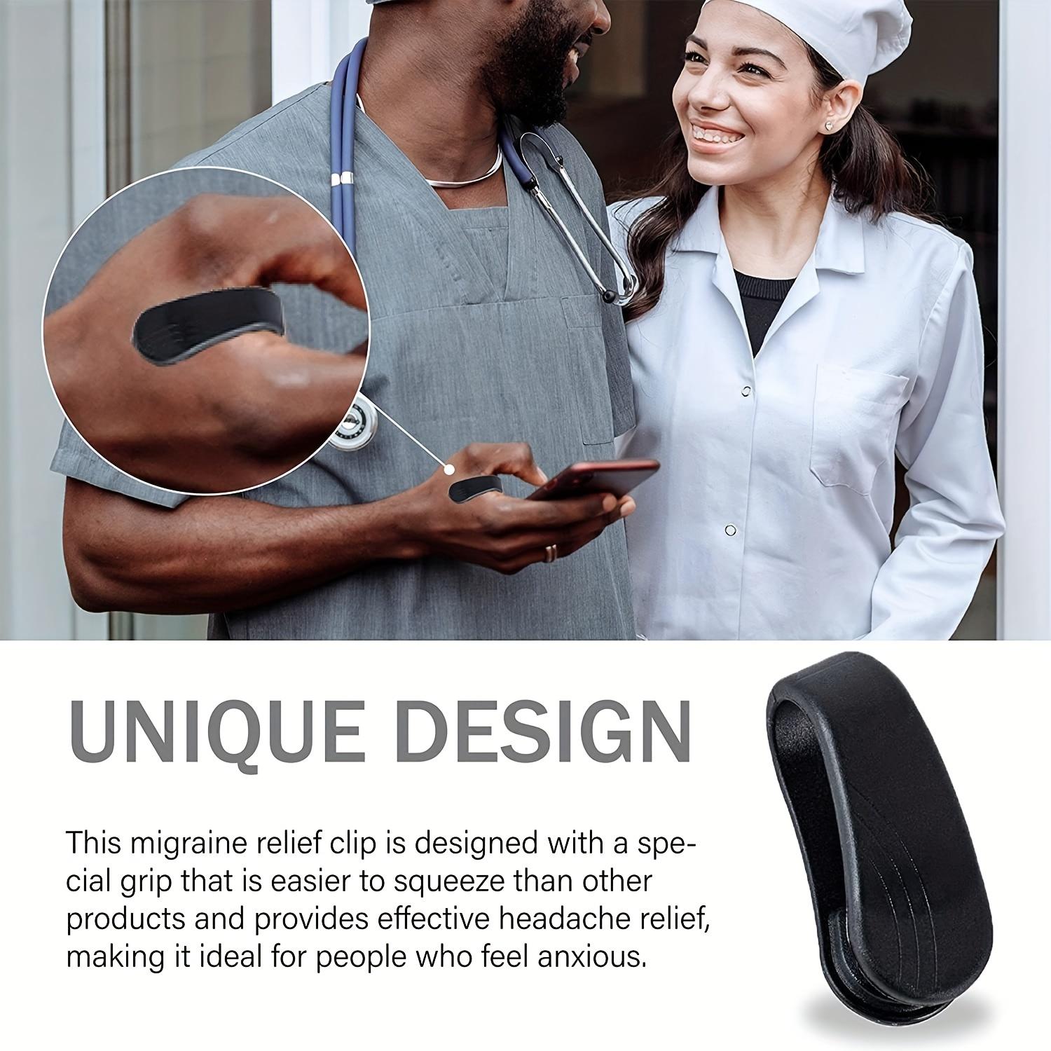 2PCS Hukou Massage Clip Actoint Massager Massage clip Hukou Massage Clip Thumb Actoint Massage Nhựa clip Color: Black
