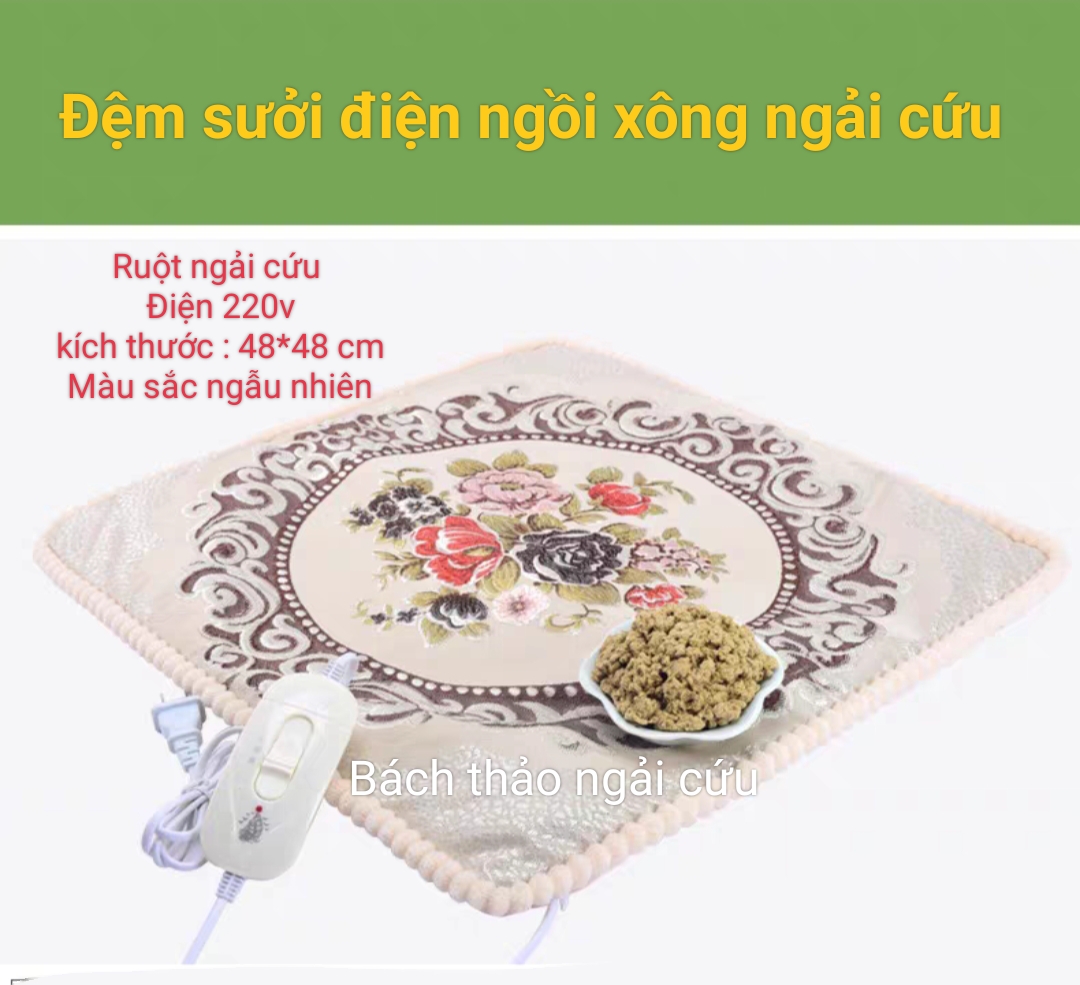 LÓT ĐỆM NGẢI CỨU SƯỞI ẤM BẰNG ĐIỆN GIÚP LƯU THÔNG KHÍ HUYẾT.THẢM NGỒI NGẢI CỨU BẰNG ĐIỆN