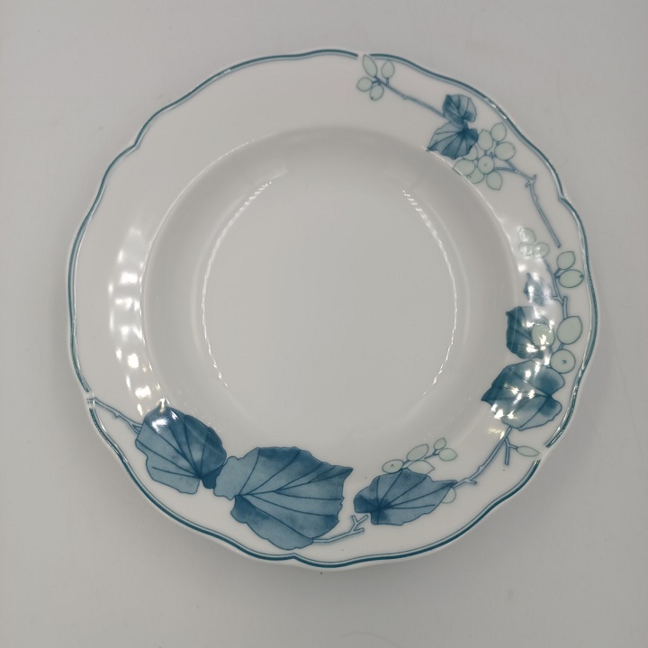 Đĩa Sứ Hoa Nho Xanh Kích Thước 20.5 CM Hàng Nhập Khẩu Cao Cấp