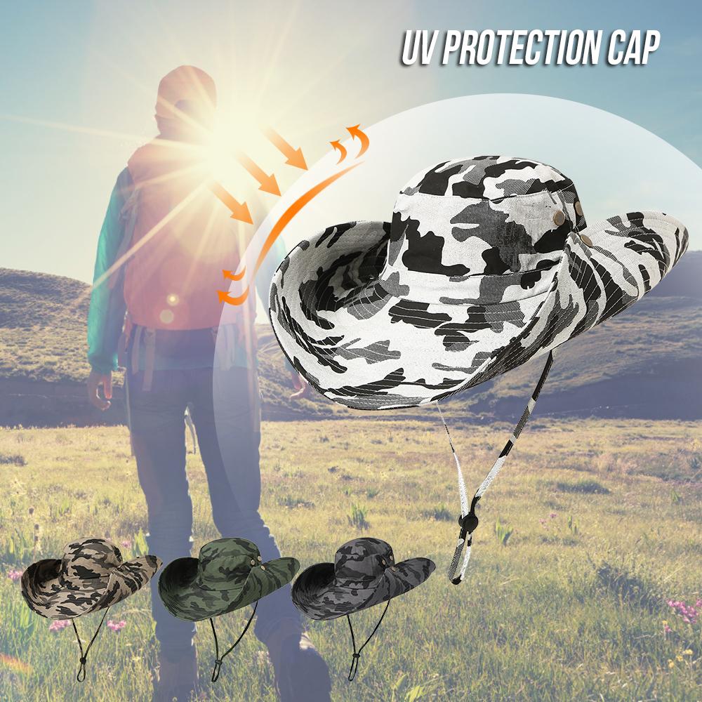 Mũ Boonie Camo Vành Rộng Để Săn Bắn Câu Cá Ngoài Trời Nắng