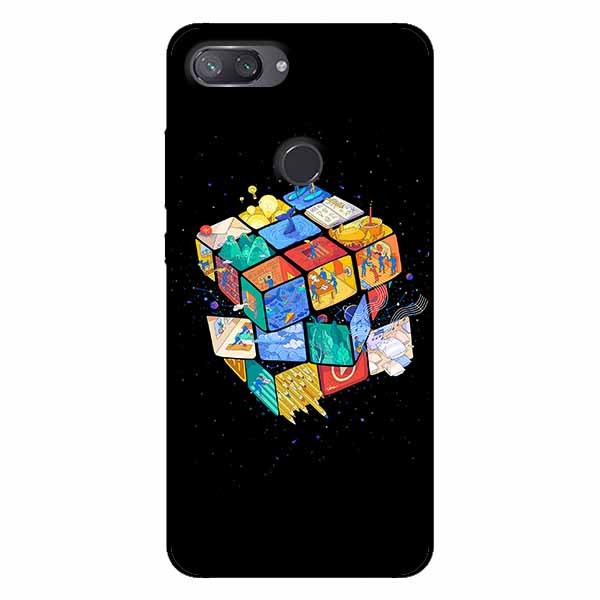 Ốp lưng in cho Xiaomi Mi 8 Lite Rubik Vũ Trụ