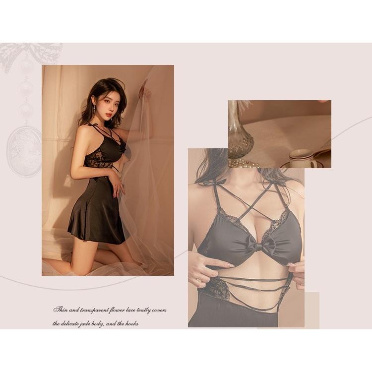 Váy Ngủ Sexy Đẹp Quyến Rũ Và Gợi Cảm,Set Đồ Ngủ Gợi Cảm, Mềm Mại, Co Dãn Sexy, Váy Ngủ Có Mút Ngực Gợi Cảm C019