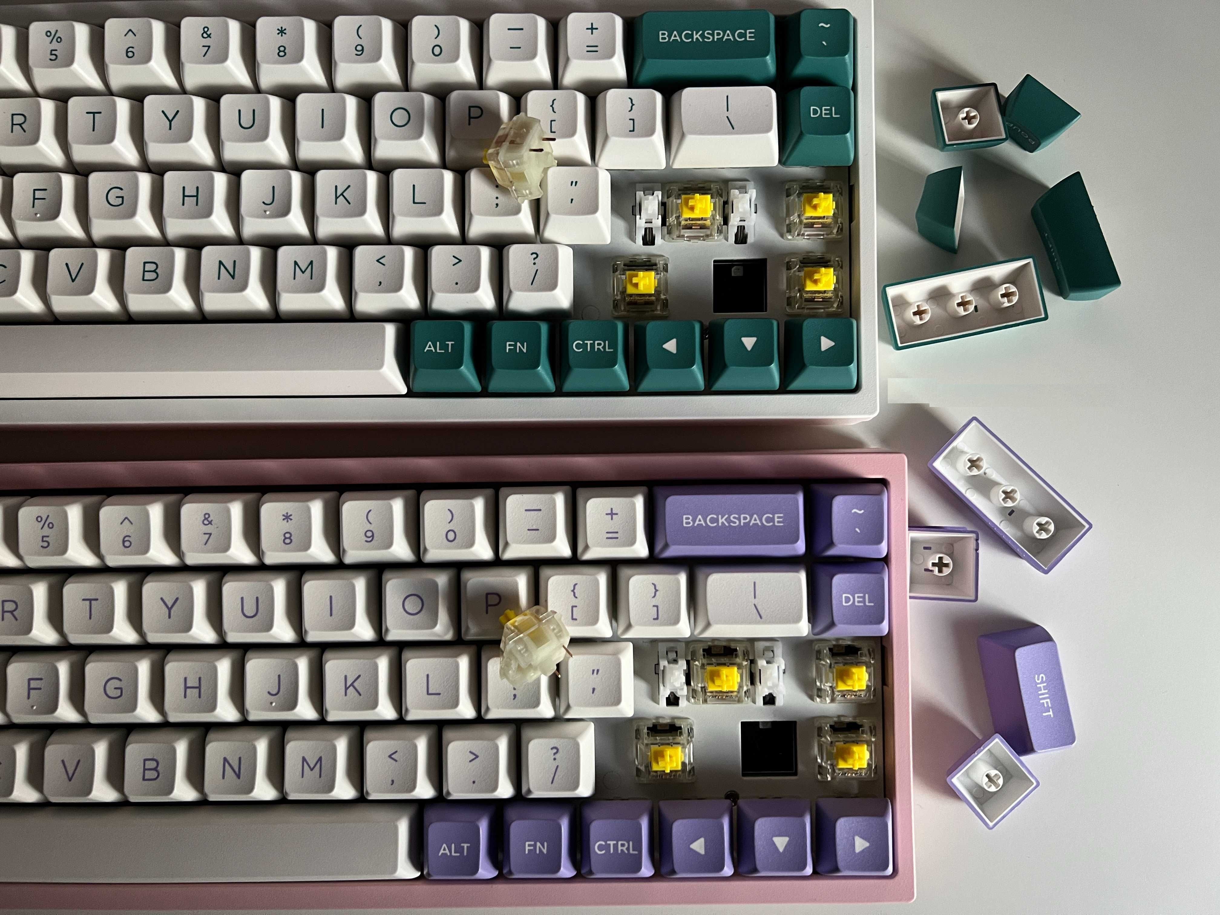 Bàn phím cơ FL-Esports FL680SAM (Night Black/Peach/Aqua Green/Purple/Banana) 3 mode - Hàng chính hãng