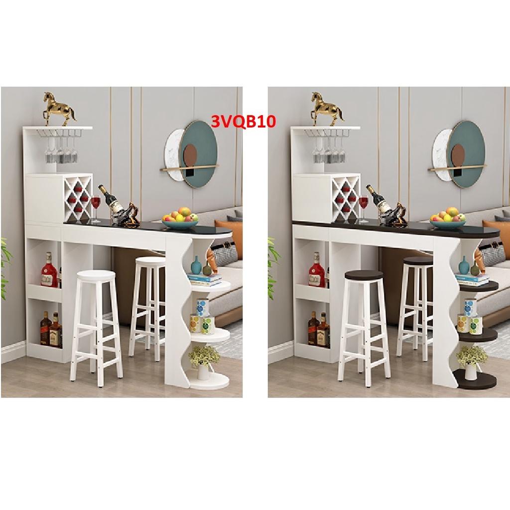 Quầy bar mini, quầy bar kiêm vách ngăn phòng khách nhà bếp 3VQB10