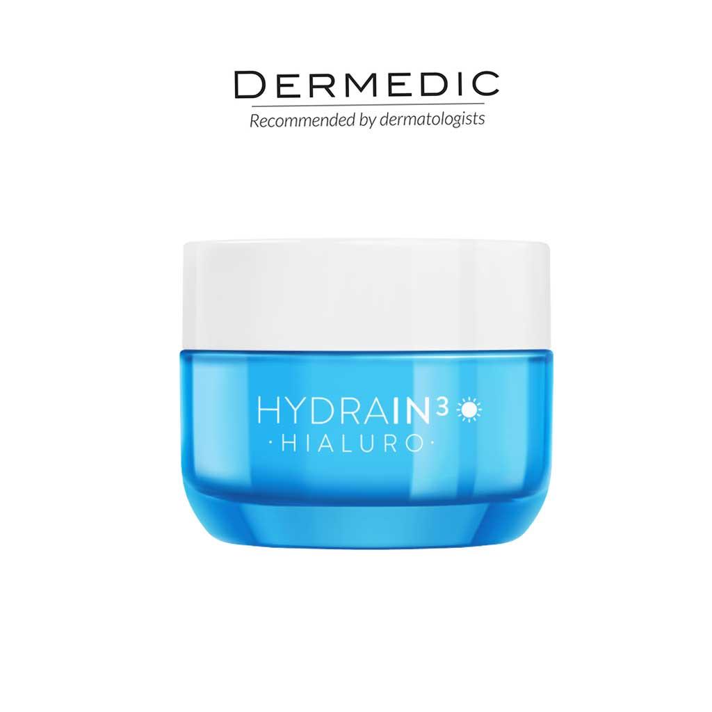 Kem dưỡng Dermedic HA 2 in 1 chống nắng cấp ẩm cho da khô Hydrain3 Hialuro Deeply Moisturizing Cream SPF 15 50 G